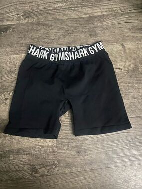 Gymshark Black Logo-Waist Bike Shorts